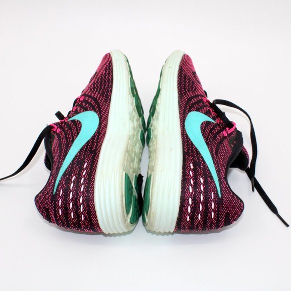 Nike Lunartempo 2 Pink Black Running Shoes Sneakers Size 6.5 - Picture 6 of 7
